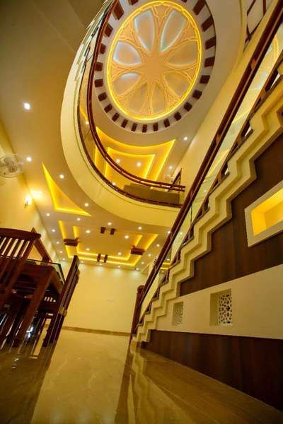 Staircase, Ceiling, Dining Designs by Interior Designer Faizal Nasri, Malappuram | Kolo