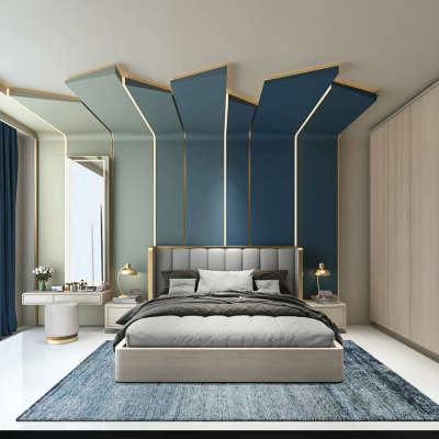 Ceiling, Furniture, Storage, Bedroom, Wall Designs by Interior Designer Pulkit Gaur, Ghaziabad | Kolo