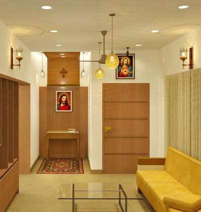 Lighting, Prayer Room, Storage Designs by Civil Engineer Er Sachin Shibu Varghese, Pathanamthitta | Kolo