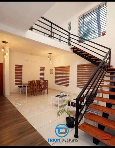 Dining, Furniture, Table, Staircase, Lighting Designs by Contractor TRION DESIGNS, Kozhikode | Kolo