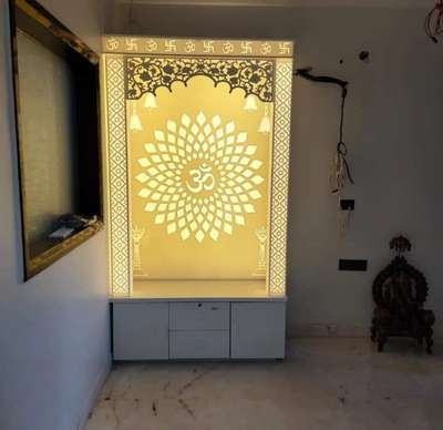 Prayer Room, Storage Designs by Interior Designer Amir  ali, Ghaziabad | Kolo