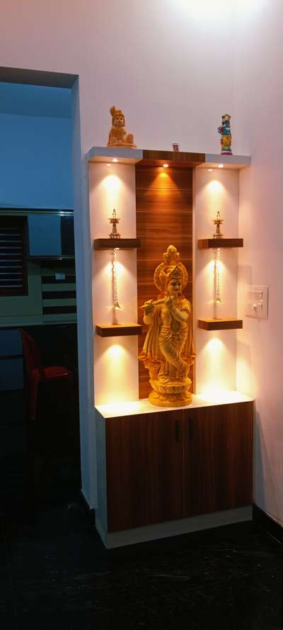 Prayer Room, Storage, Lighting Designs by Interior Designer shaiju karthika, Kozhikode | Kolo