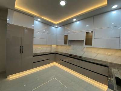 Kitchen, Lighting, Storage Designs by Interior Designer Fahimuddin Saifi, Delhi | Kolo