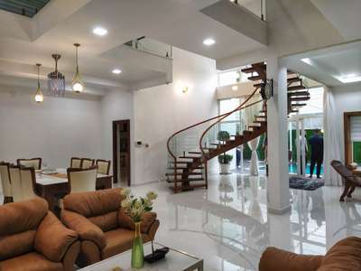 Living, Furniture, Staircase Designs by Architect Salmia Builders, Ernakulam | Kolo