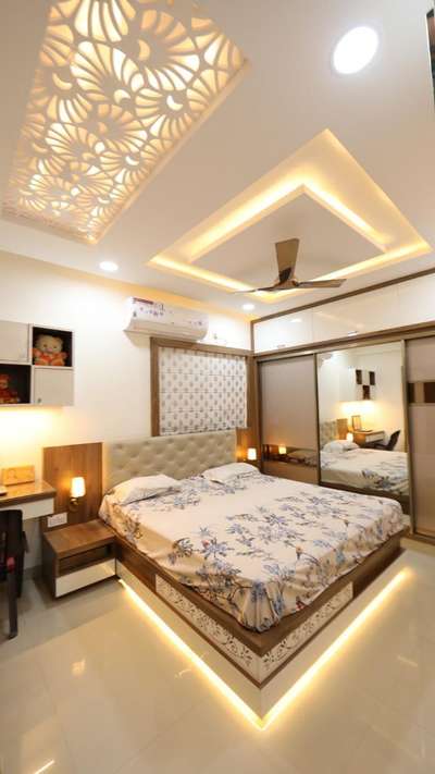 Ceiling, Furniture, Storage, Bedroom, Wall Designs by Architect Purushottam Saini, Jaipur | Kolo
