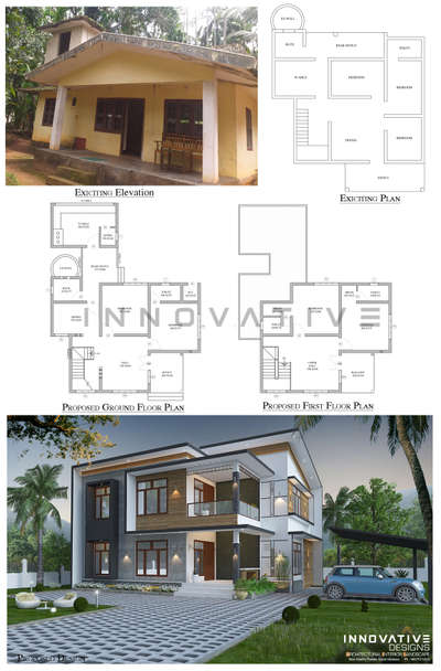 Exterior, Plans Designs by Interior Designer Fayis Thangal, Kozhikode | Kolo