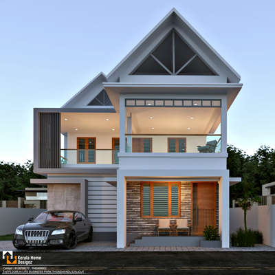 Exterior, Lighting Designs by Contractor വീട് ഒരു സ്വപ്നം , Kozhikode | Kolo