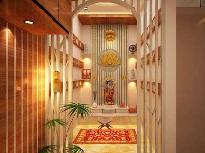 Lighting, Prayer Room, Storage Designs by Contractor Dhruv  Vishwakarma, Rewa | Kolo