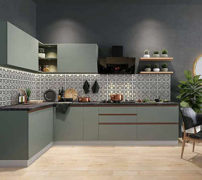 Kitchen, Storage, Lighting Designs by Interior Designer interior works  roofing shingles work, Malappuram | Kolo