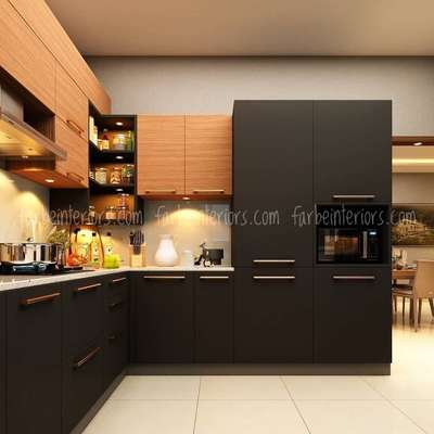 Lighting, Kitchen, Storage Designs by Interior Designer farbe  Interiors , Thrissur | Kolo