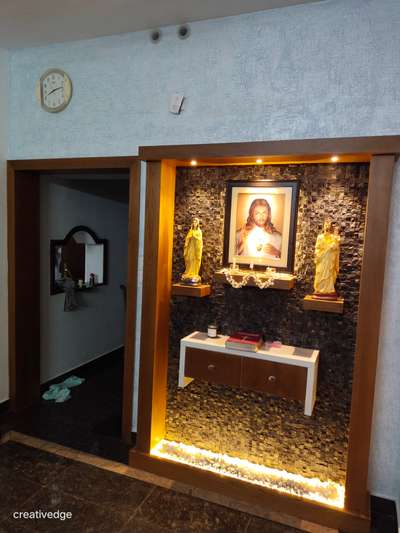 Lighting, Prayer Room, Storage Designs by Contractor jobin fernandez, Ernakulam | Kolo