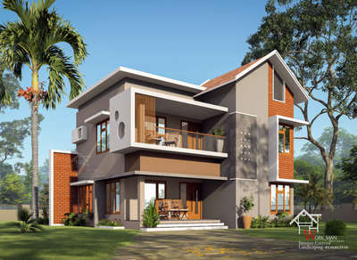 Exterior Designs by 3D & CAD outline architects, Kozhikode | Kolo