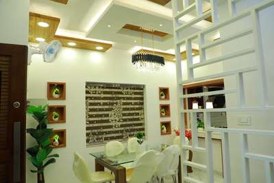 Storage, Lighting, Ceiling, Dining, Furniture, Home Decor Designs by Contractor Asha Punnakkayil, Ernakulam | Kolo