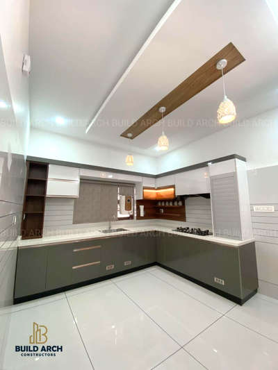 Kitchen, Lighting, Storage Designs by Contractor Aabi Abi, Kannur | Kolo