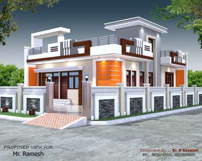 Exterior Designs by Civil Engineer Raju Vaswani, Alwar | Kolo
