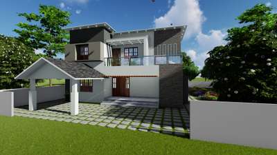 Exterior Designs by Contractor Vipin Sudarsanan, Kollam | Kolo