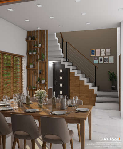 Dining, Home Decor, Staircase, Furniture Designs by Architect Jamsheer K K, Kozhikode | Kolo