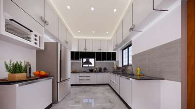 Kitchen, Lighting, Storage Designs by Architect Yami Rajendran, Thrissur | Kolo
