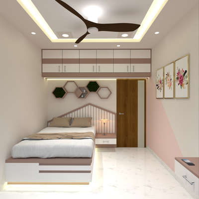 Ceiling, Furniture, Lighting, Storage, Bedroom Designs by Interior Designer Rajat Ghorse, Bhopal | Kolo