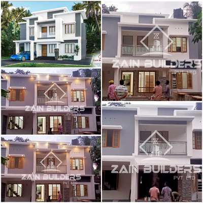 Exterior, Lighting Designs by Contractor Zain Builders, Ernakulam | Kolo