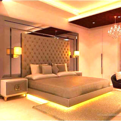 Lighting, Furniture, Storage, Wall, Bedroom Designs by Carpenter L G V interior, Kozhikode | Kolo