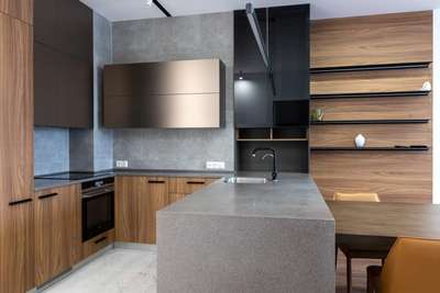 Kitchen, Storage, Lighting Designs by Interior Designer Live Smart Furniture, Kollam | Kolo
