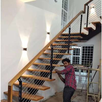 Staircase Designs by Carpenter Syamraj syamraj, Kozhikode | Kolo