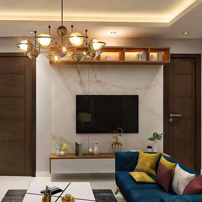 Ceiling, Lighting, Living, Storage Designs by Interior Designer Rajesh Kumar, Gurugram | Kolo
