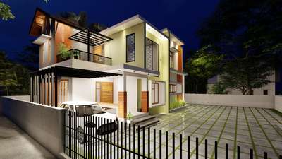 Exterior, Lighting Designs by Civil Engineer Farhath Surayya, Malappuram | Kolo