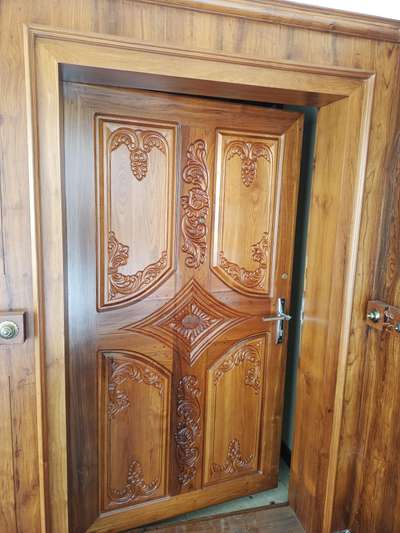 Door Designs by Carpenter Vipin Das, Kollam | Kolo