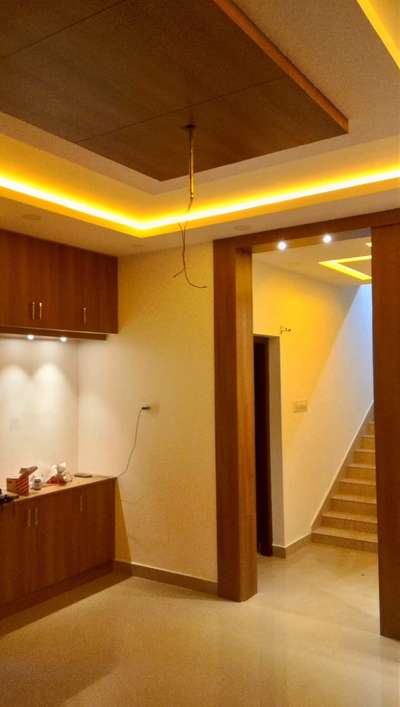 Ceiling, Lighting, Storage, Staircase Designs by Civil Engineer Reuben saji, Pathanamthitta | Kolo