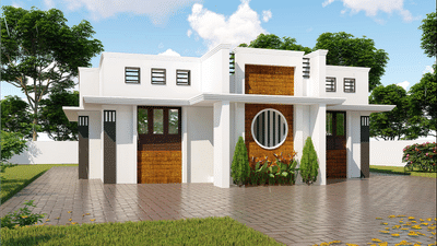 Exterior, Flooring Designs by Building Supplies Shreyas Architects    interiors, Thrissur | Kolo