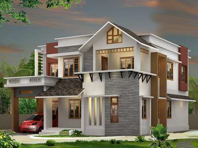 Exterior Designs by Contractor Edon  Builders , Kozhikode | Kolo