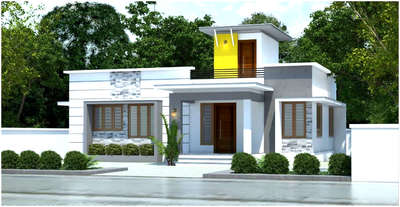 Exterior Designs by Civil Engineer Aneesh Thoppil, Palakkad | Kolo