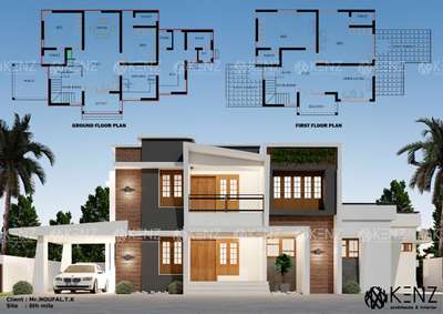Exterior, Plans Designs by Civil Engineer kenz Architects , Kannur | Kolo