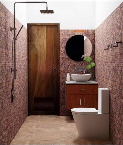 Door, Bathroom, Wall Designs by Architect Arya  Vivek, Kollam | Kolo