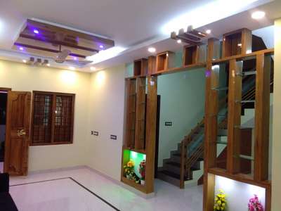 Living, Storage, Lighting, Home Decor, Ceiling Designs by Civil Engineer Akshay Krishna, Thiruvananthapuram | Kolo