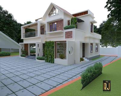 Exterior Designs by Civil Engineer Rj Home Designs, Kottayam | Kolo