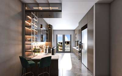 Kitchen, Lighting, Storage Designs by Interior Designer Anjela Mukherjee, Gurugram | Kolo
