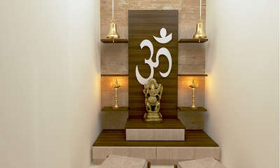 Prayer Room, Storage, Lighting Designs by Contractor kmu interior group, Pathanamthitta | Kolo