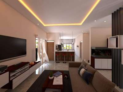 Ceiling, Furniture, Lighting, Living, Storage, Table Designs by Architect axyz architects, Kannur | Kolo