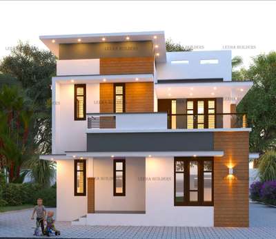 Exterior, Lighting Designs by Contractor Leeha builders Rini-7306950091, Kannur | Kolo