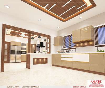 Ceiling, Kitchen, Lighting, Storage Designs by Interior Designer haris v p haris payyanur, Kannur | Kolo