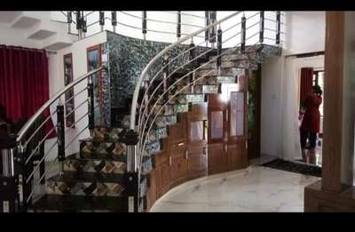 Staircase, Storage Designs by Contractor Athira Francis, Kollam | Kolo