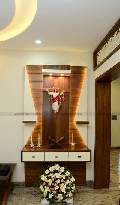 Lighting, Prayer Room, Storage Designs by Interior Designer Chavadi  Interiors, Kasaragod | Kolo
