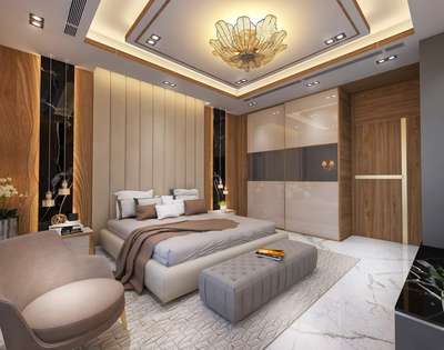 Ceiling, Lighting, Furniture, Storage, Bedroom Designs by Interior Designer paridhi rai, Jaipur | Kolo