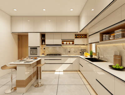 Kitchen, Lighting, Storage Designs by Interior Designer Trio  Archi studio , Thrissur | Kolo
