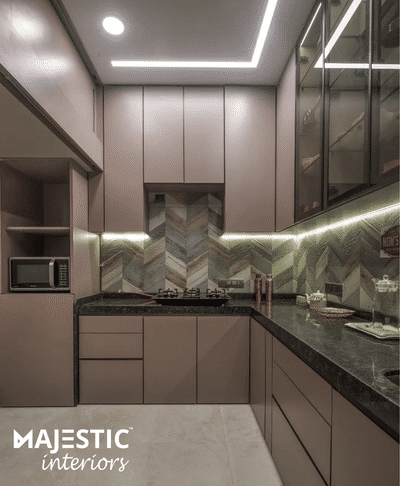 Lighting, Kitchen, Storage Designs by Interior Designer MAJESTIC INTERIORS ®, Faridabad | Kolo