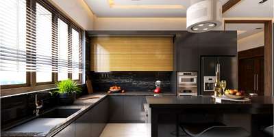 Kitchen, Storage, Window Designs by Architect Monnaie Architects And Interiors, Palakkad | Kolo