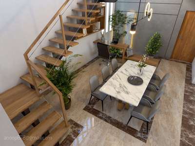 Staircase, Furniture, Table Designs by Interior Designer Anoop Eldhose, Ernakulam | Kolo